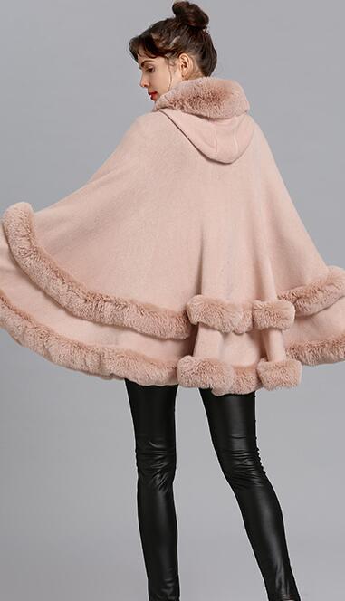 2341 ニットポンチョ◇レディース　　 高品質　　ウール混　　可愛い◇　　　アウター　　コート　　レッド ニットポンチョ | ウール混ポンチョ風ニット・p441735 ウール混ポンチョコート 京都通販ミセスのファッション館・本店 金ボタン