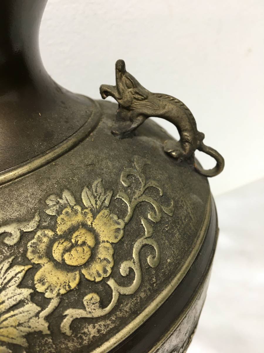 Yahoo!オークション 文化遺産オンライン 「唐獅子牡丹」金属工芸 (工芸
