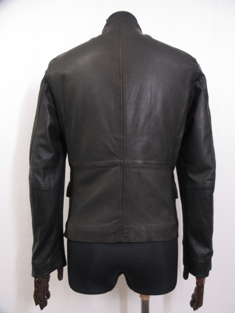 美品 【リキエルオム RYKIEL HOMME】 ラム革 コンチョフボタン レザー