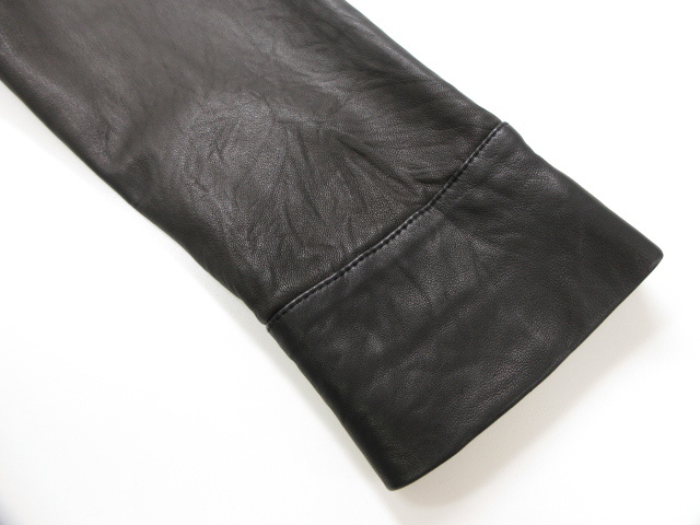美品 【リキエルオム RYKIEL HOMME】 ラム革 コンチョフボタン レザー