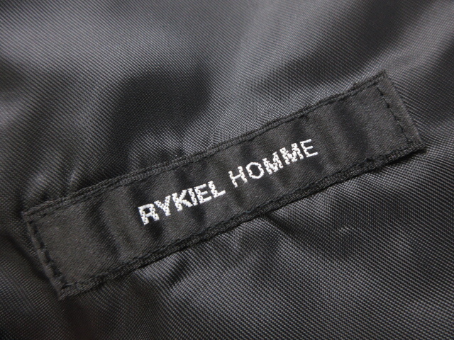 美品 【リキエルオム RYKIEL HOMME】 ラム革 コンチョフボタン レザー