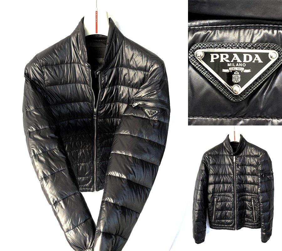 極美品 国内正規 PRADA プラダ サフィアーノ ロゴプレート ホワイト 