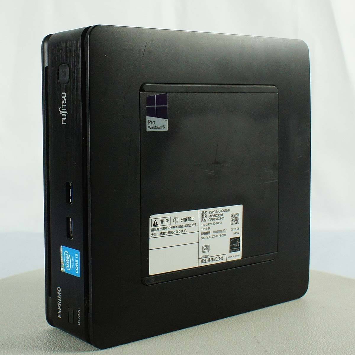 OS無し ウルトラスモール 富士通 ESPRIMO Q520/K Core i3 4160T/メモリ