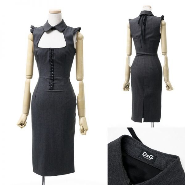 GJ0457◇D&G/ドルチェアンドガッバーナ*ストレッチ*胸開き*リボン 