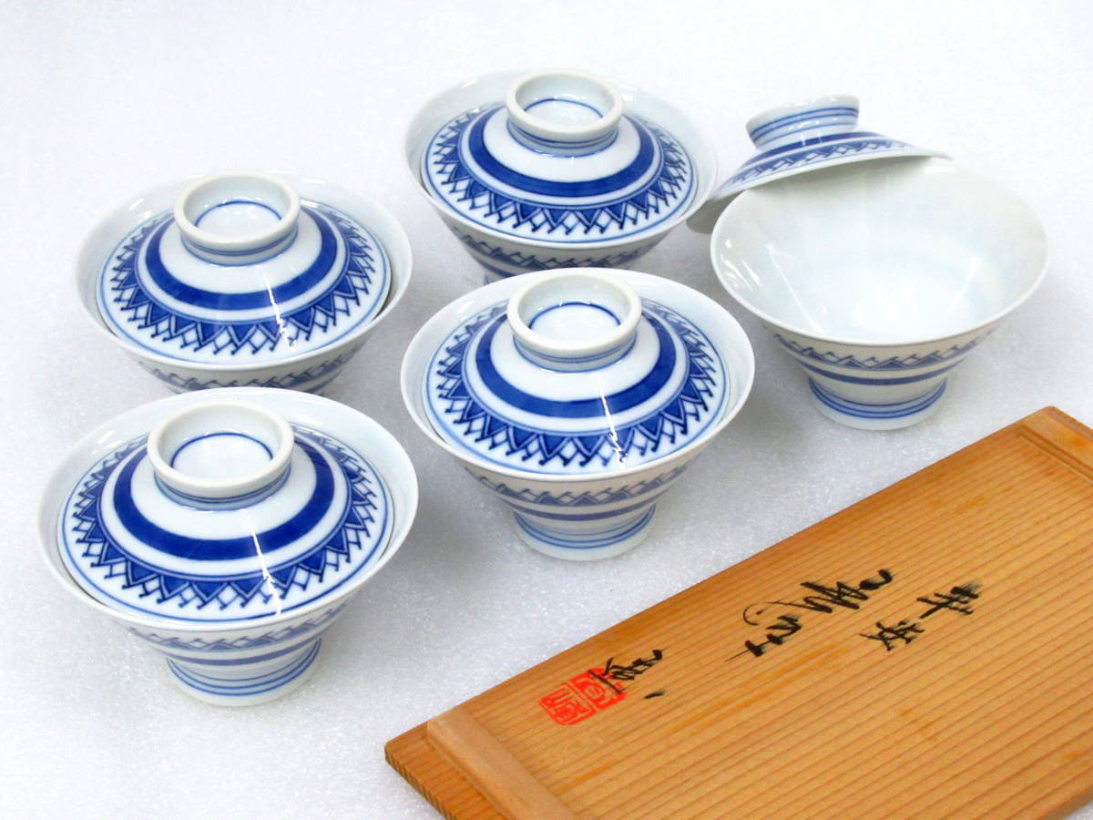 染付 煎茶道具 平安春峰 - 井上春峰 急須 Yahoo!オークション 煎茶碗 煎茶