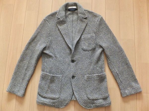 【美品】SHIPS★ニットジャケット★ミックス調グレー★M ニット SHIPS カーディガン 手洗い可能〉ミックスカラー 「手洗い可能」コットン レディース