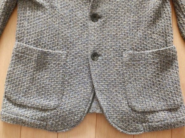 【美品】SHIPS★ニットジャケット★ミックス調グレー★M ニット SHIPS カーディガン 手洗い可能〉ミックスカラー 「手洗い可能」コットン レディース