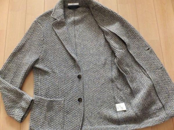 【美品】SHIPS★ニットジャケット★ミックス調グレー★M ニット SHIPS カーディガン 手洗い可能〉ミックスカラー 「手洗い可能」コットン レディース