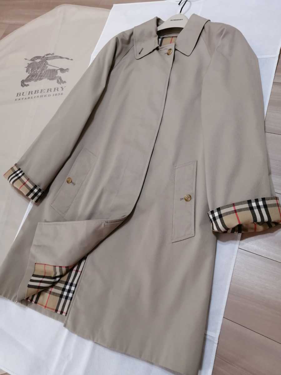本物上質 貴重 希少 美品 バーバリー ステンカラーコート Burberrys