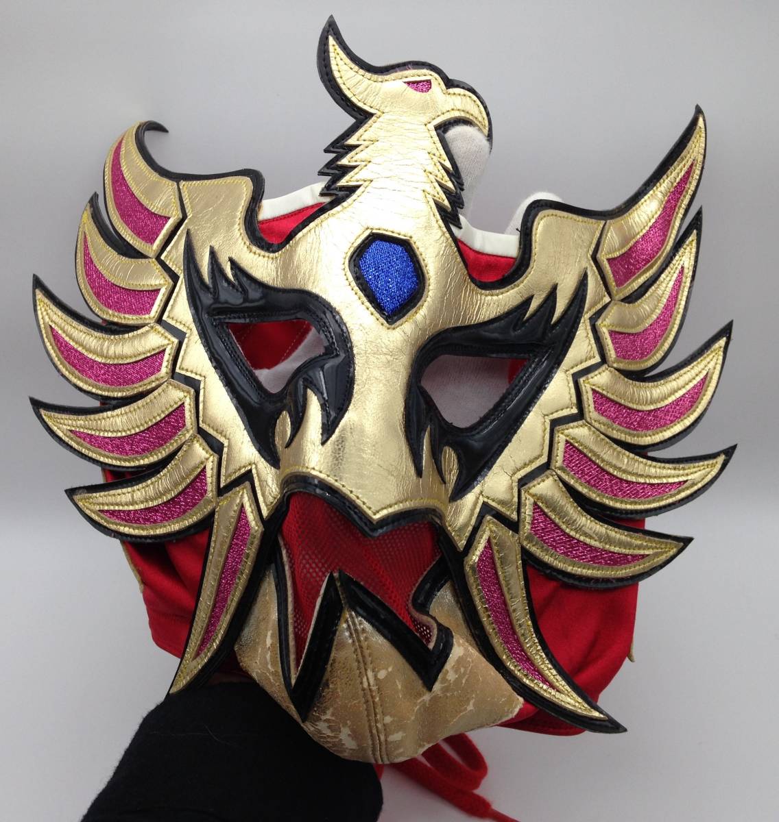 340】貴重 ガルーダ プロレスマスク サイン入り FMW 大阪プロレス 新