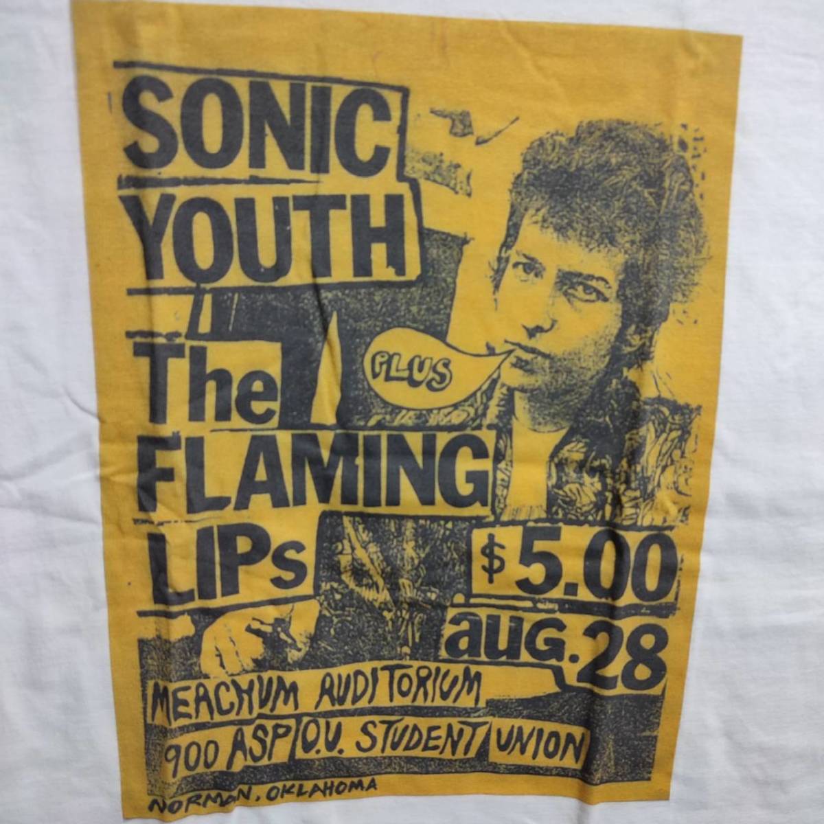 送料無料，低価 ソニックユース Sonic Youth Ｔシャツ Bob Dylan ボブディラン フレイミングリップス /(Tシャツ)｜売買されたオークション情報、yahooの商品情報をアーカイブ公開 - オークファン Tシャツ