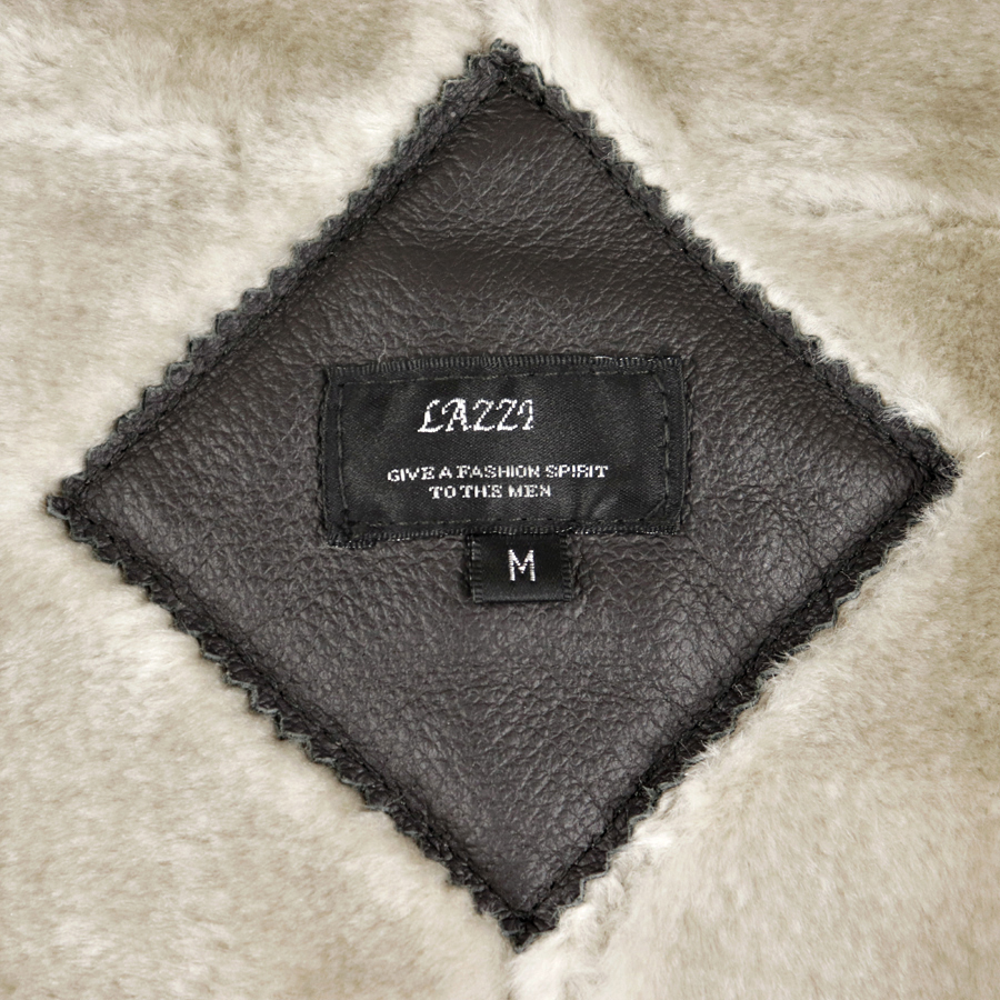 新品タグ付き 未使用品 LAZZI ラジ TYPE B-7 本革レザー 裏ボア 