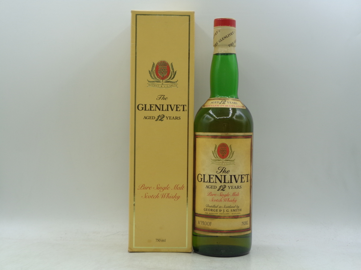 【同梱OK商品】The GLENLIVET グレンリベット 12年 レッドキャップ ウイスキー 箱入 未開封 古酒 750ml G14465