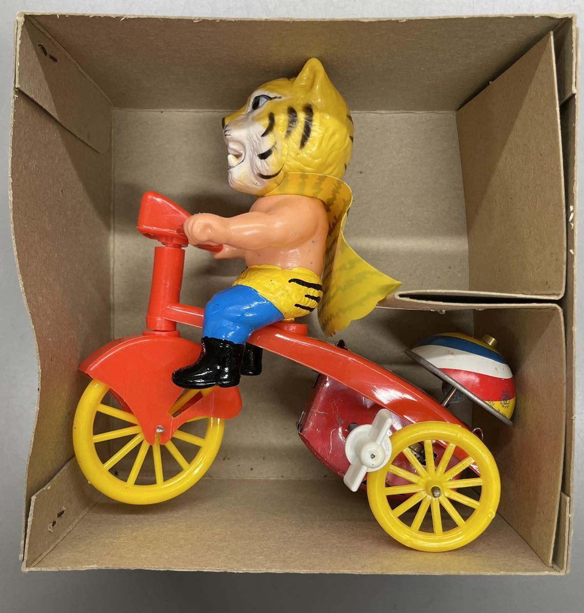 タイガーマスク 中嶋製作所 ソフビ 三輪車 当時物 マスダヤ - ゼンマイ