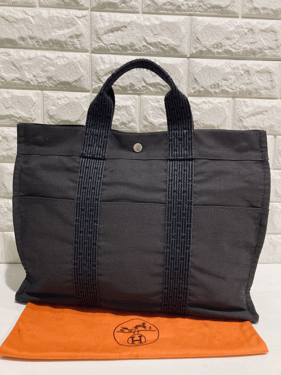 【 HERMES 】超美品 ！ エルメス エールライン トート バッグ MM カデナ！