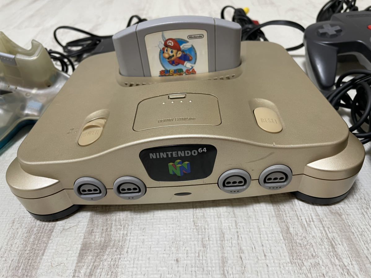 任天堂 ニンテンドー 64 ゴールド NINTENDO 64 コントローラークリア
