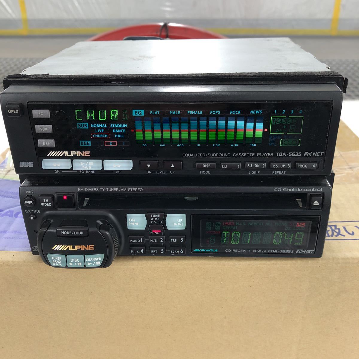 □ALPINE CDA-7835J TDA-5635 カーステ CDレシーバー カセットデッキ