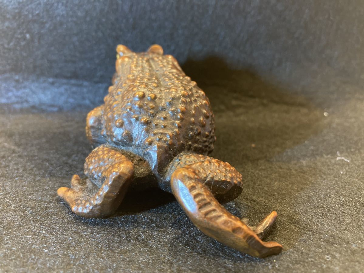 根付 カエル 蛙 時代物 （201729） 古美術蛙 草履 根付