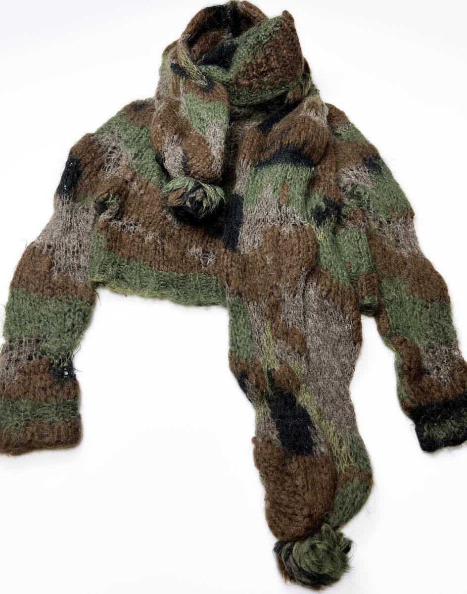 JUNYA WATANABE COMME des GARCONS ジュンヤワタナベ コムデギャルソン 2006AW Camouflage Punk Knit カモフラパンクニットセーター JR-N019 ミックス S ジュンヤワタナベマンピンク コムデギャルソンJUNYA WATANABE MAN PINK