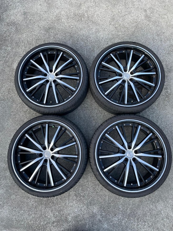 Anhelo　アネーロ　22インチ　アルミホイール　美品　バリ溝　4本セット　22X9JJ　+25　PCD114.3　60系　ハリアー　レクサス　NX　RX