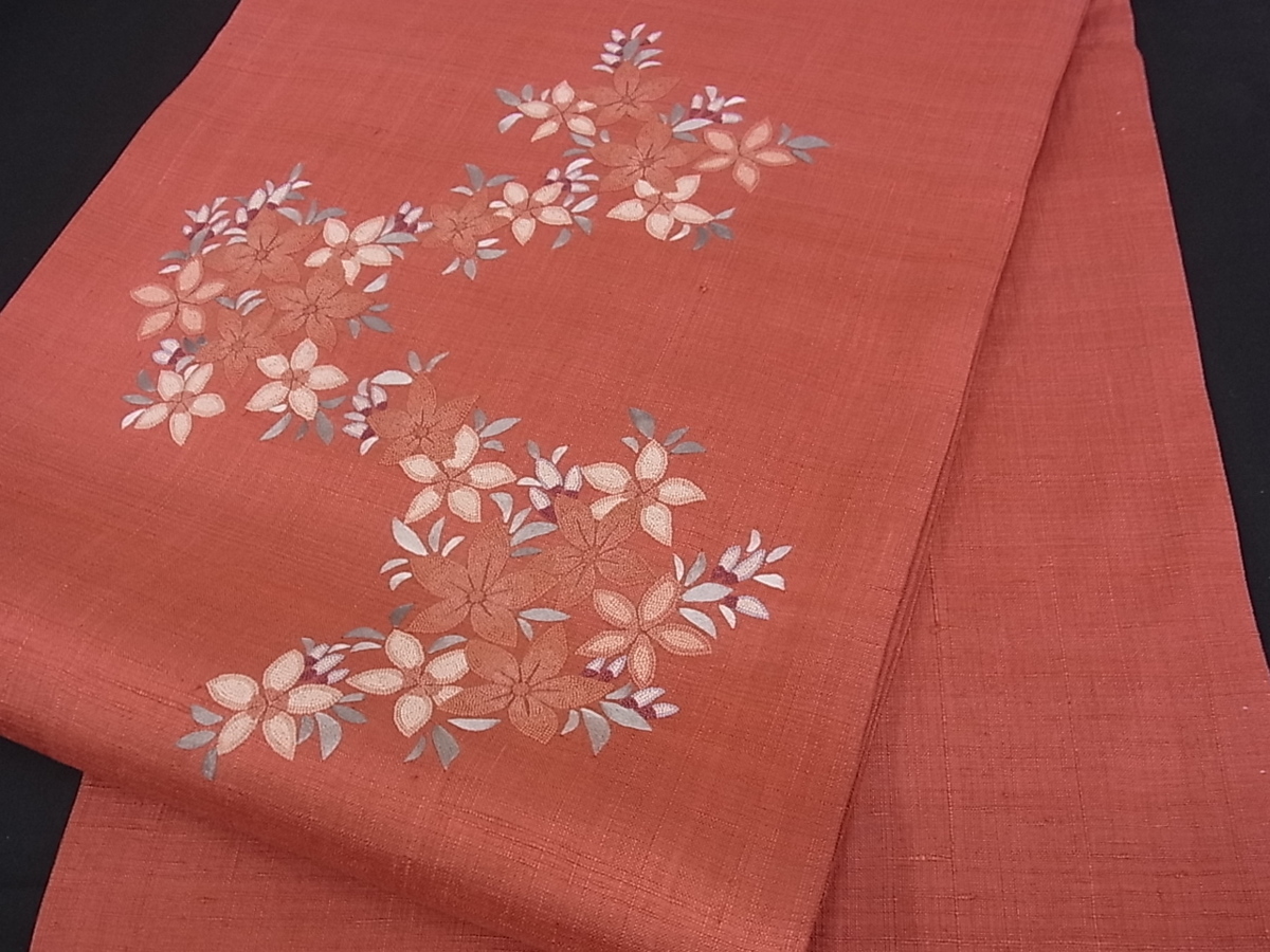 花美人着物□中国三大刺繍 太鼓柄袋帯 逸品 中国三大刺繍
