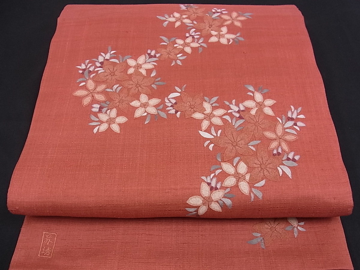 花美人着物□中国三大刺繍 太鼓柄袋帯 逸品 中国三大刺繍