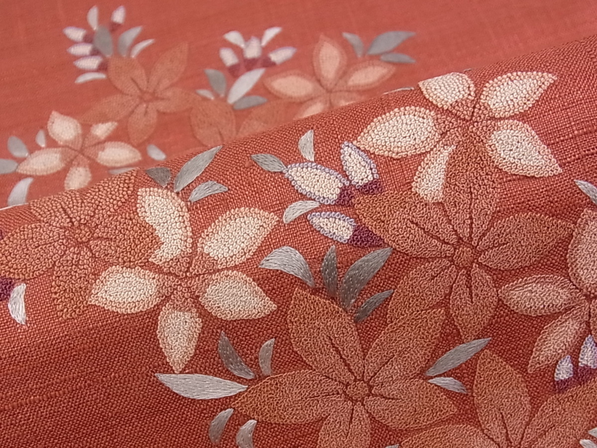 花美人着物□中国三大刺繍 太鼓柄袋帯 逸品 中国三大刺繍