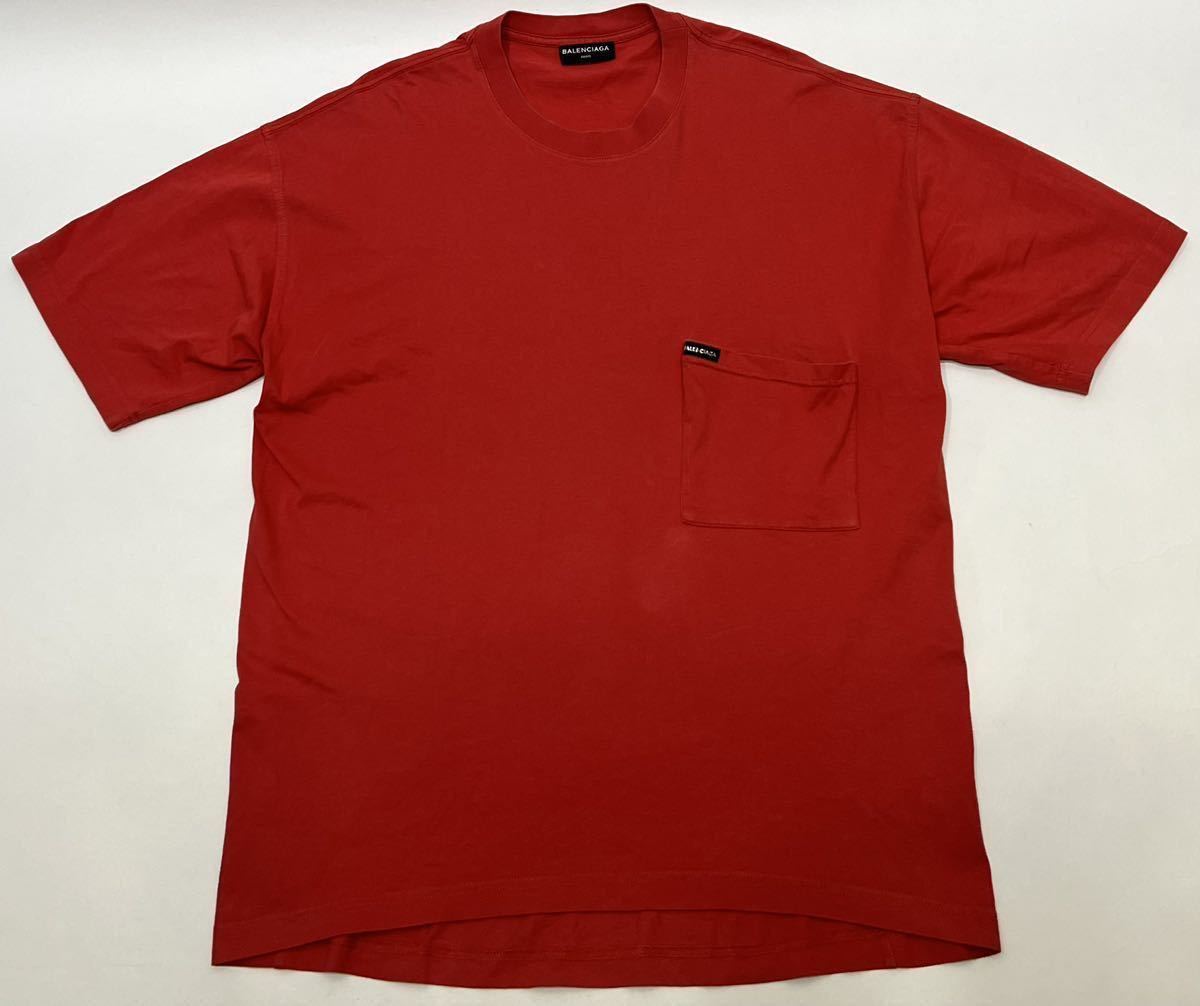 正規品 BALENCIAGA バレンシアガ Europe 2018 ロゴ Tシャツ 赤 XS 