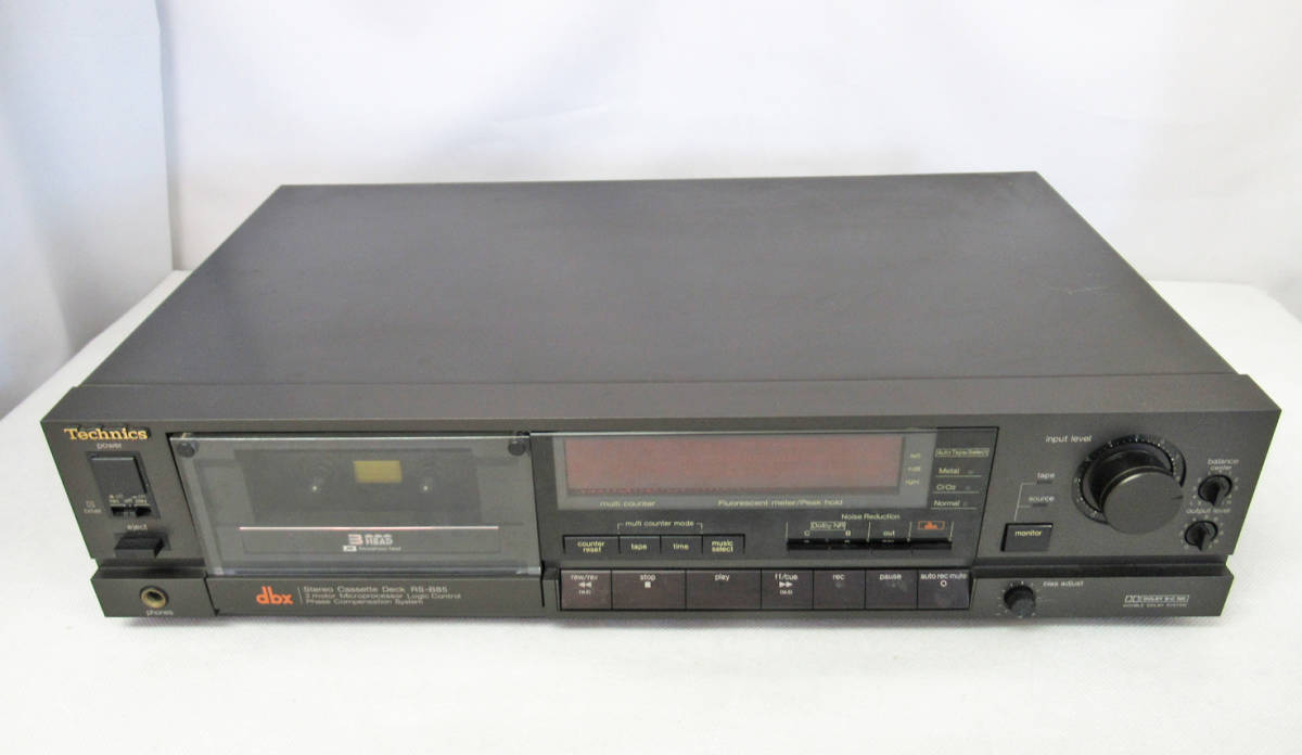 A443☆ジャンク品☆ステレオカセットデッキ☆Technics/テクニクス☆RS-B85 電源ON確認 日本製 Stereo Cassette Deck θ