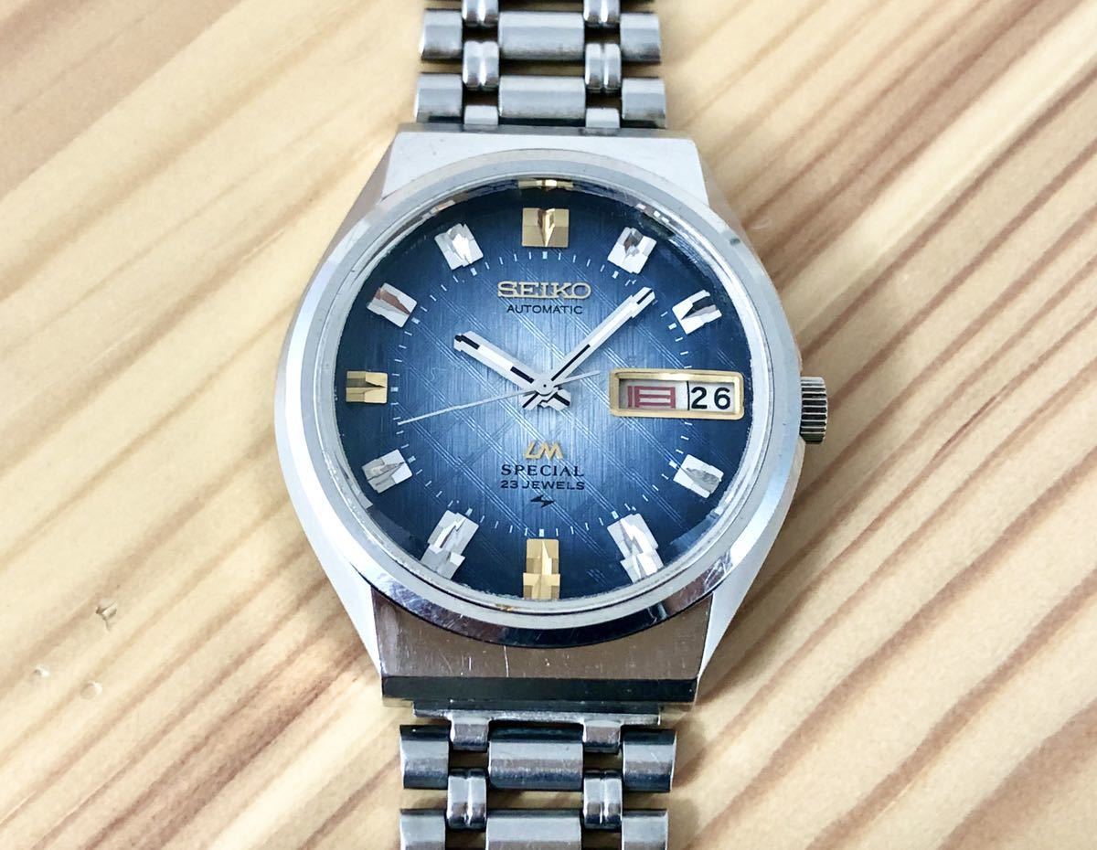 SALE，大得価 セイコー ロードマチック スペシャル 5216-6030 自動巻き Seiko Lord Matic Special 23 jewels キャリバー5216 3D Blue Gradation Dial(グランドセイコー)｜売買されたオークション情報、yahooの商品情報をアーカ グランドセイコー