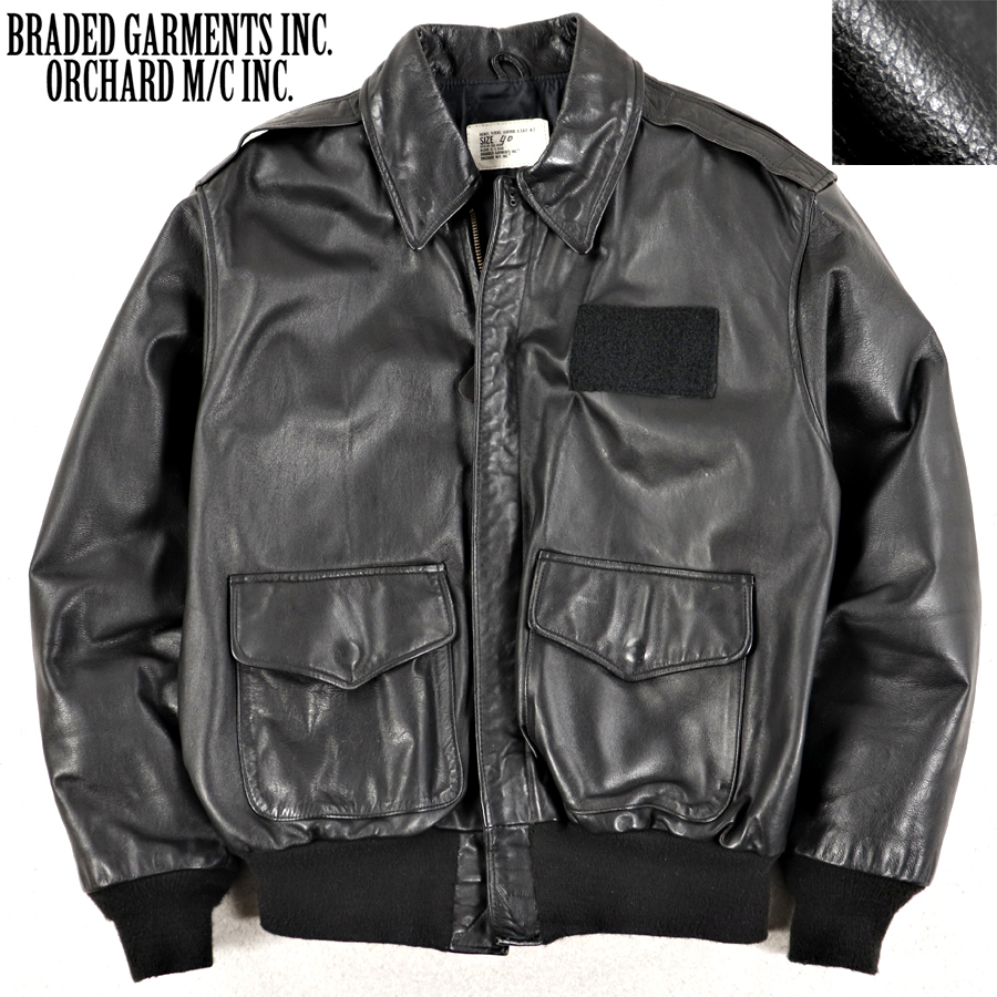  メンズ BRANDED GARMENTS ブランデッドガーメンツ 肉厚 牛革 カウレザー TYPE A-2 フライトジャケット ブラック 黒 40 JP:L バイク(Lサイズ)｜売買されたオークション情報、yahooの商品情報をアーカイ Lサイズ