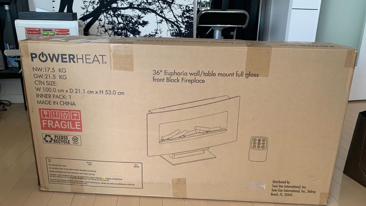 未使用品♪QVC 暖炉型ヒーター POWER HEAT 36II201CGT 未使用品♪QVC