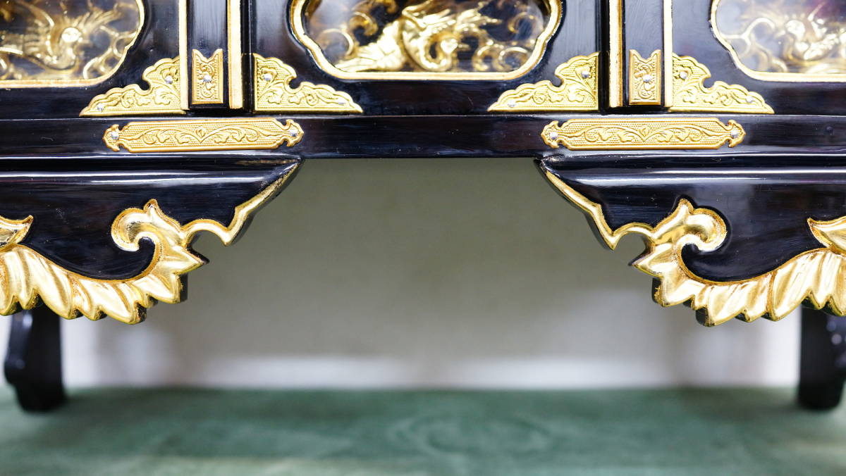 経机 仏具 経卓 木製 仏壇 前卓 仏教美術 金具打 寺院 | 安い商品