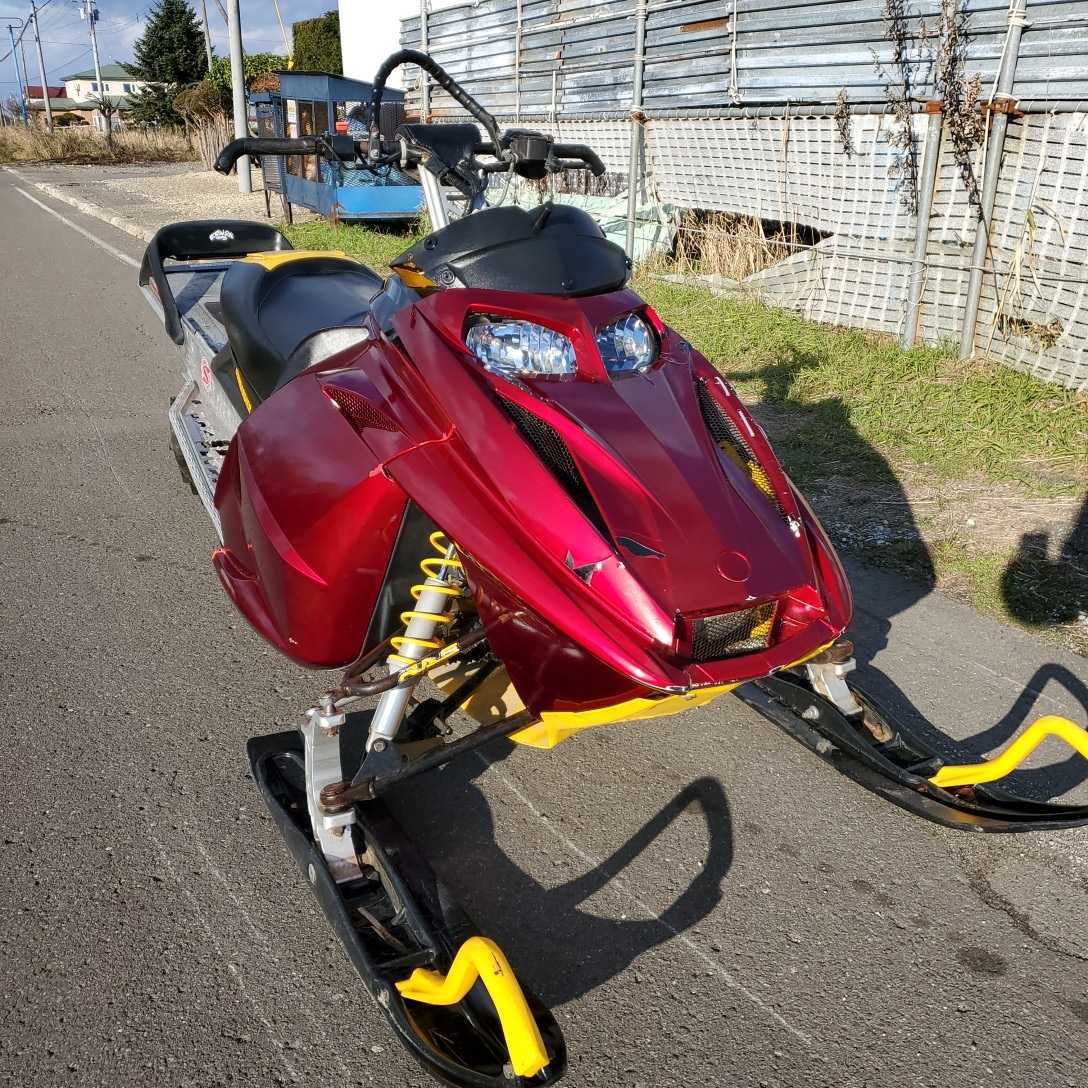 ☆道東発☆skidoo レブ800 セル バック付き 北海道 スノーモービル 