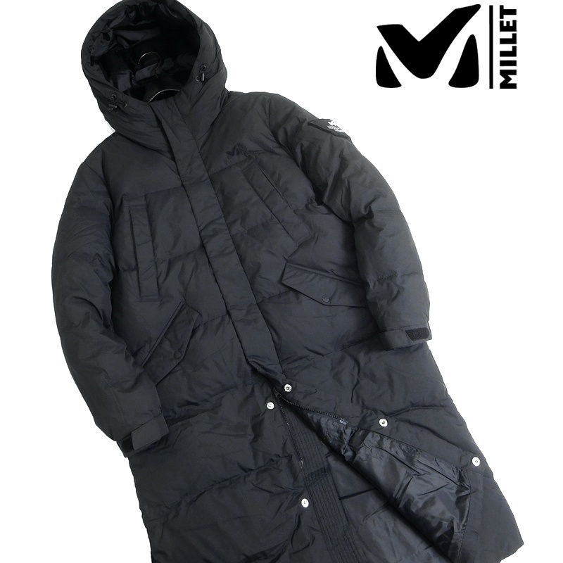 定番，お買い得 MILLET ミレー 秋冬 撥水 DUCK DOWN ダブルジップ スリット入り ダウンジャケット ロングコート 47116 BLACK 95 077 kkf0435c(男性用)｜売買されたオークション情報、yahooの商品情報をアーカイブ公開 - オ 男性用