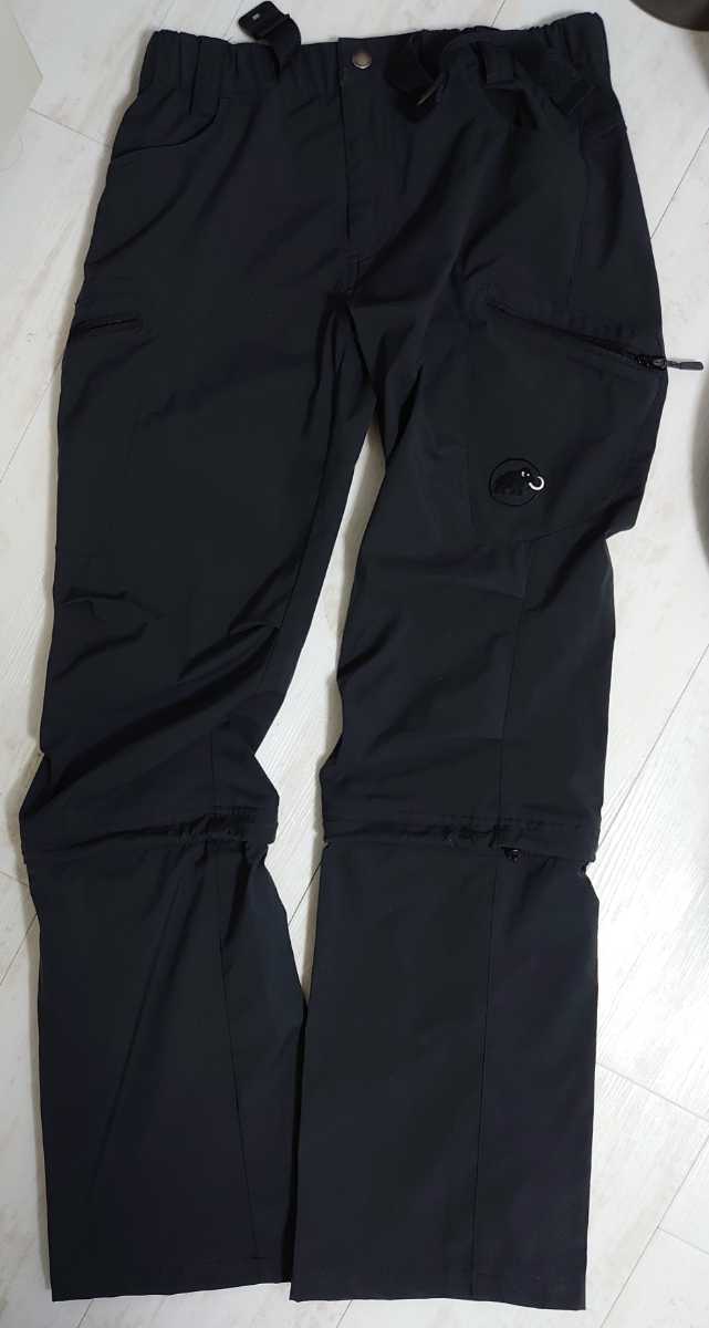 マムートmammutトレッキングパンツ（レディース黒asia M サイズ春夏初秋向け）TUFF Light Stretch 3/4 2 in 1 Pants