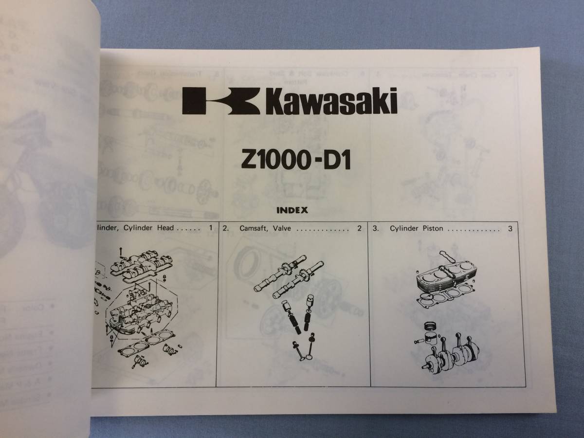 カワサキ Z1-R/Z1000-D1 パーツカタログ 英語｜オートバイ