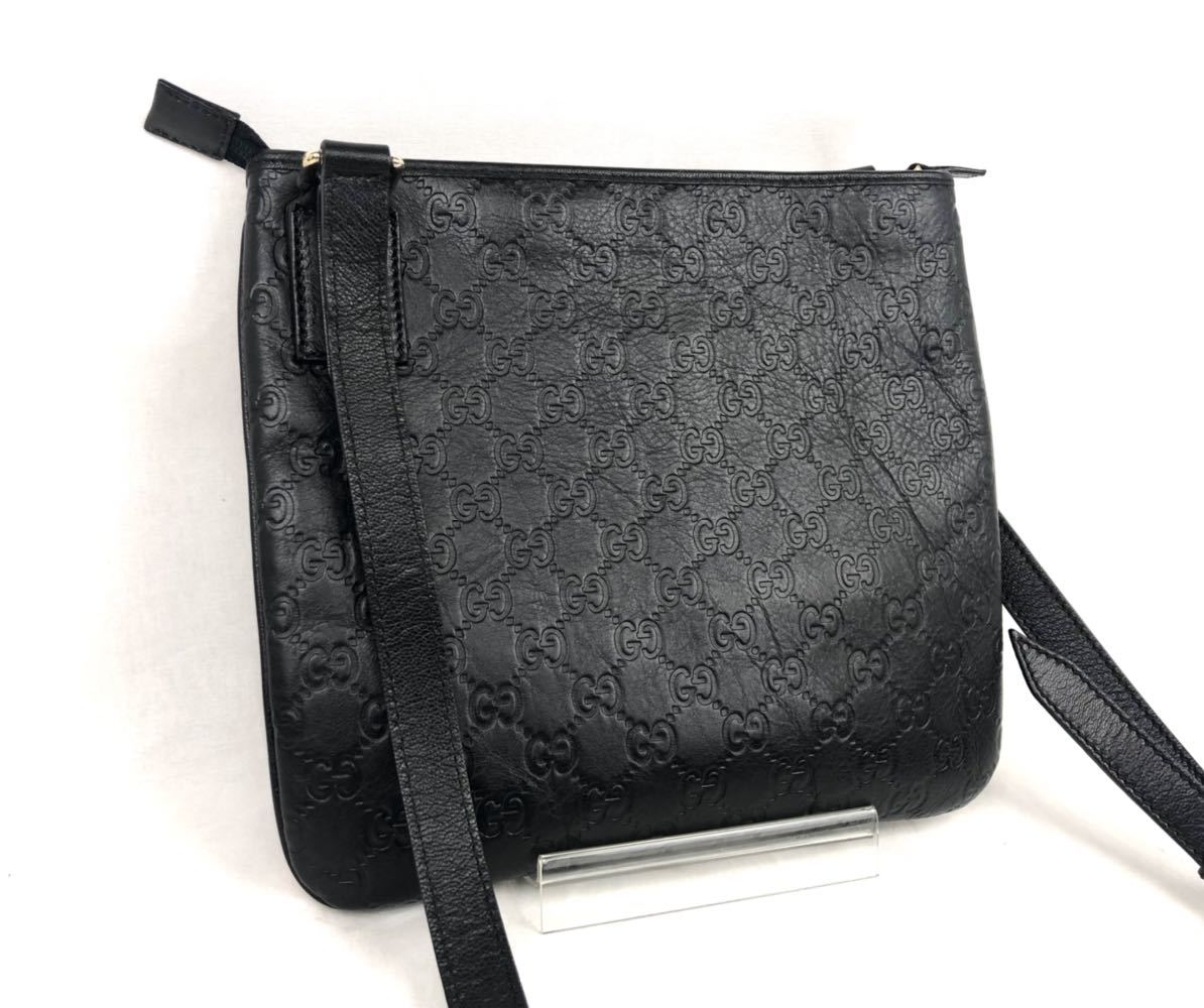 定番，100%新品 GUCCI グッチ ショルダーバッグ GG柄 シマライン レザー 斜め掛け ブラック(かばん、バッグ)｜売買されたオークション情報、yahooの商品情報をアーカイブ公開 - オークファン かばん、バッグ