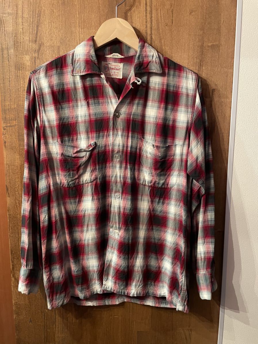 オンブレレーヨンシャツ オンブレ オンブレチェック 1950s TOWNCRAFT SHADOW CHECK L/S SHIRTS