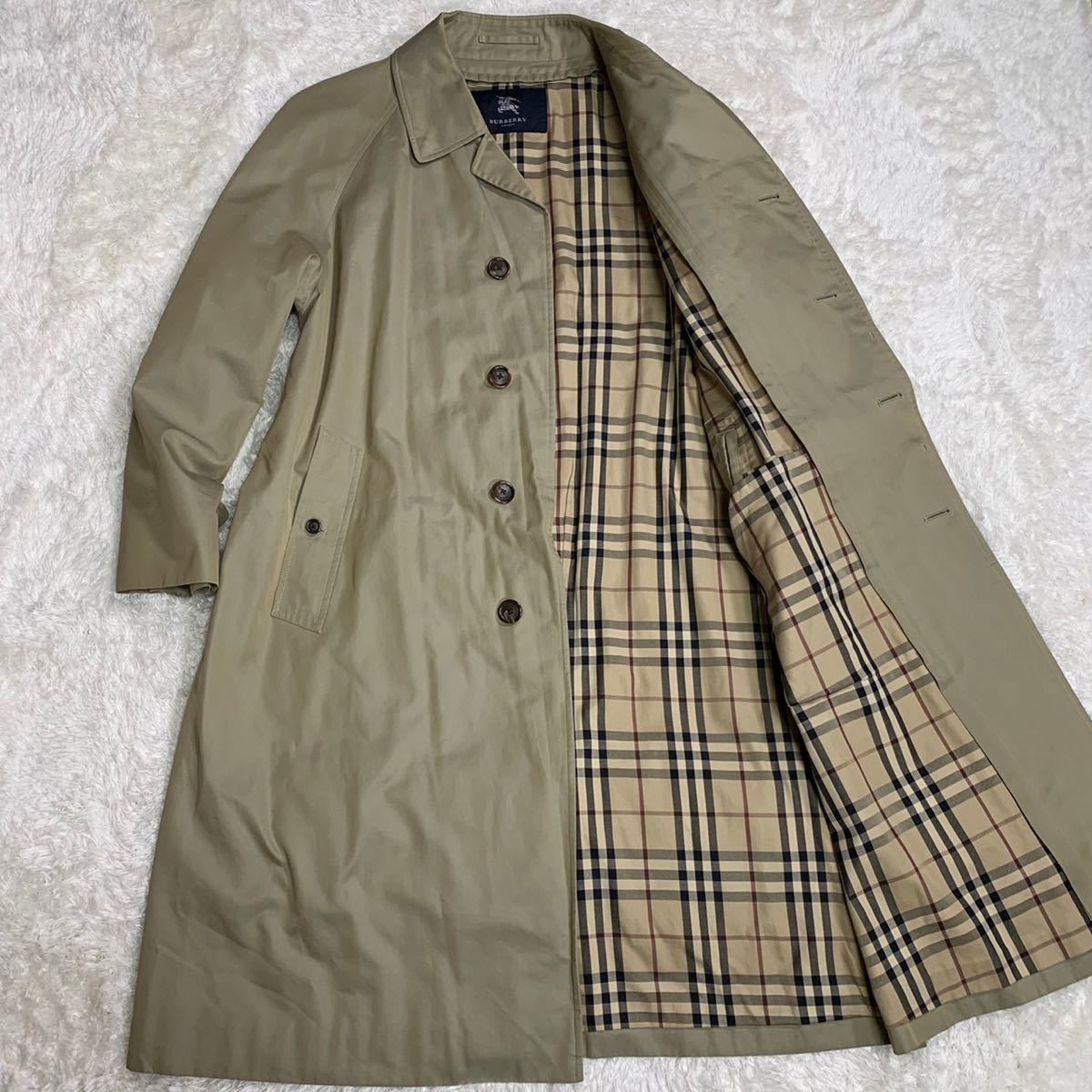 極美品 バーバリー ロンドン ステンカラーコート ノバチェック 