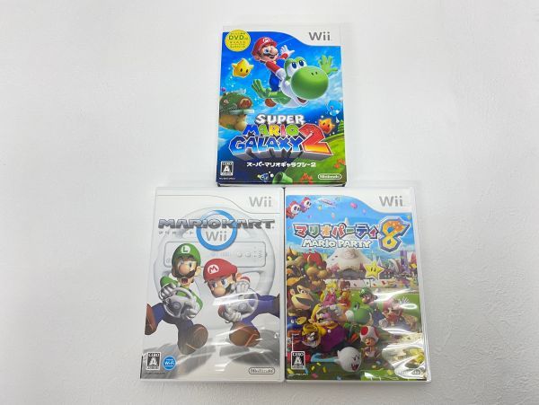 K8 O11 141 Nintendo 任天堂 Wii ウィー ソフト マリオカート マリオパーティ8 スーパーマリオギャラクシー2 計3点セット アクション 売買されたオークション情報 Yahooの商品情報をアーカイブ公開 オークファン Aucfan Com