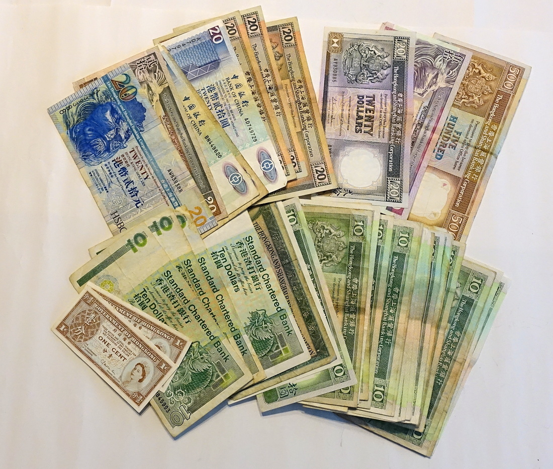 1円～ おたからや☆C1110-42 シンガポール紙幣まとめて 500、50、20、10