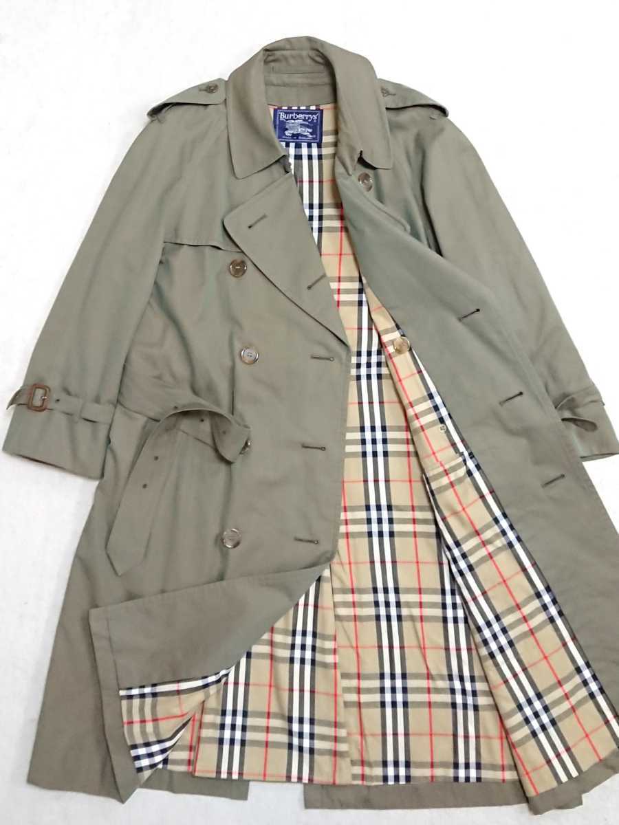 希少 80s 英国製 BURBERRYS トレンチコート ノバチェック 呉れ ベージュ 