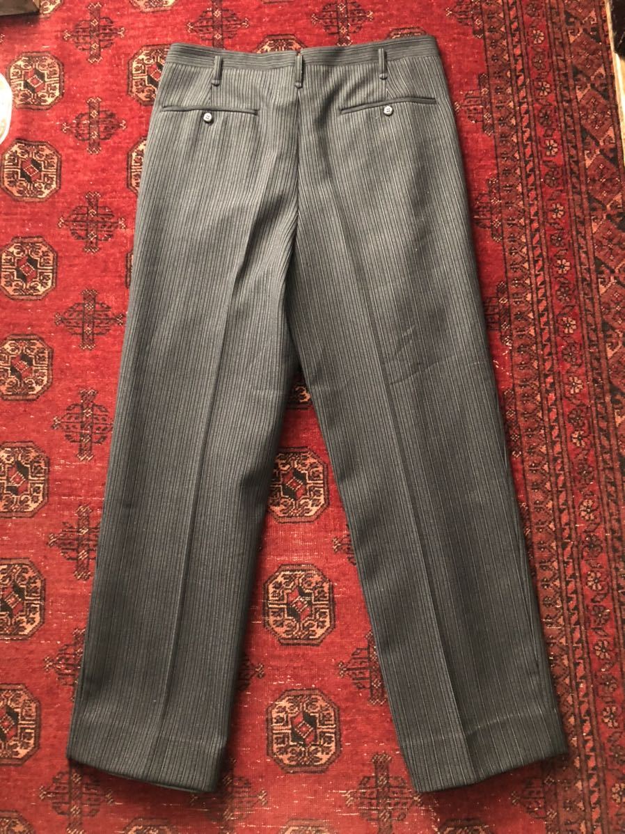 VINTAGE】1940's ユーロ ストライプウールスラックス w32 ミント
