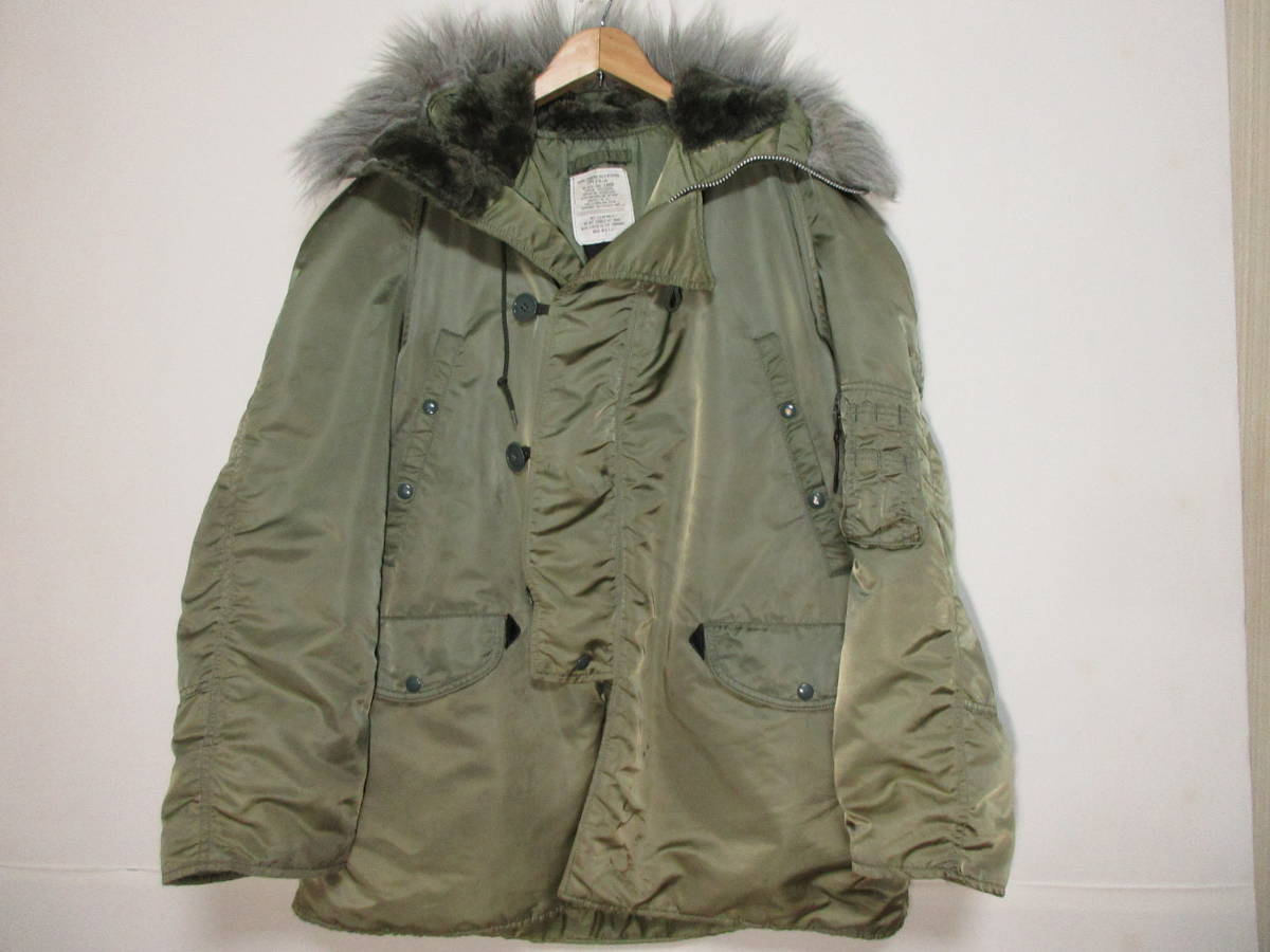 90s USA製 ALPHA INDUSTRIES アルファ N-3B IDEALジッパー 表記サイズL 