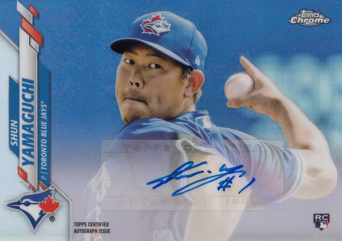 山口俊】直筆サイン□ROOKIE CARD□2020 TOPPS CHROME□読売
