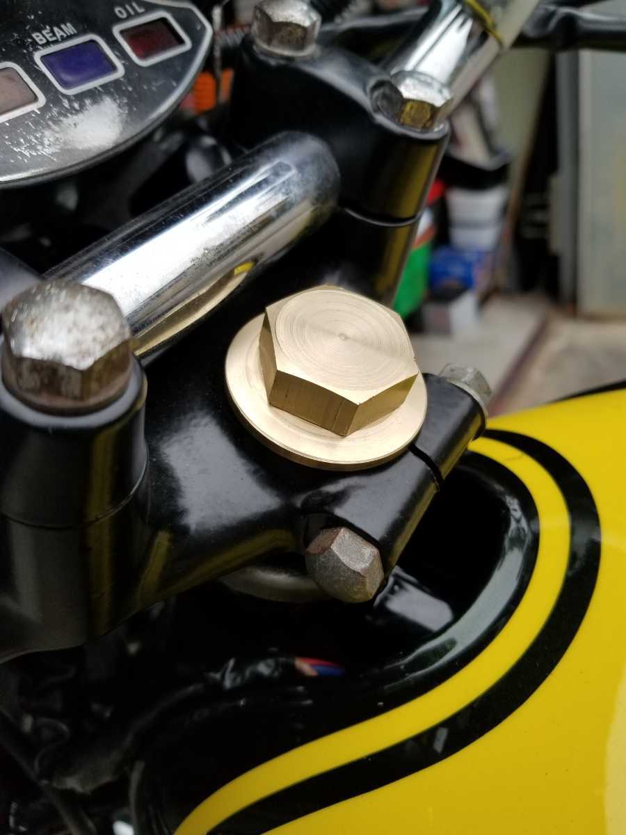 数量限定値下げz1 z2 fx mk2 gp　真鍮ステムトップボルト　旧車　カフェ　やれ　ウエダ　トマゼリ　BEET　YB　コンチ　ハリケーン　
