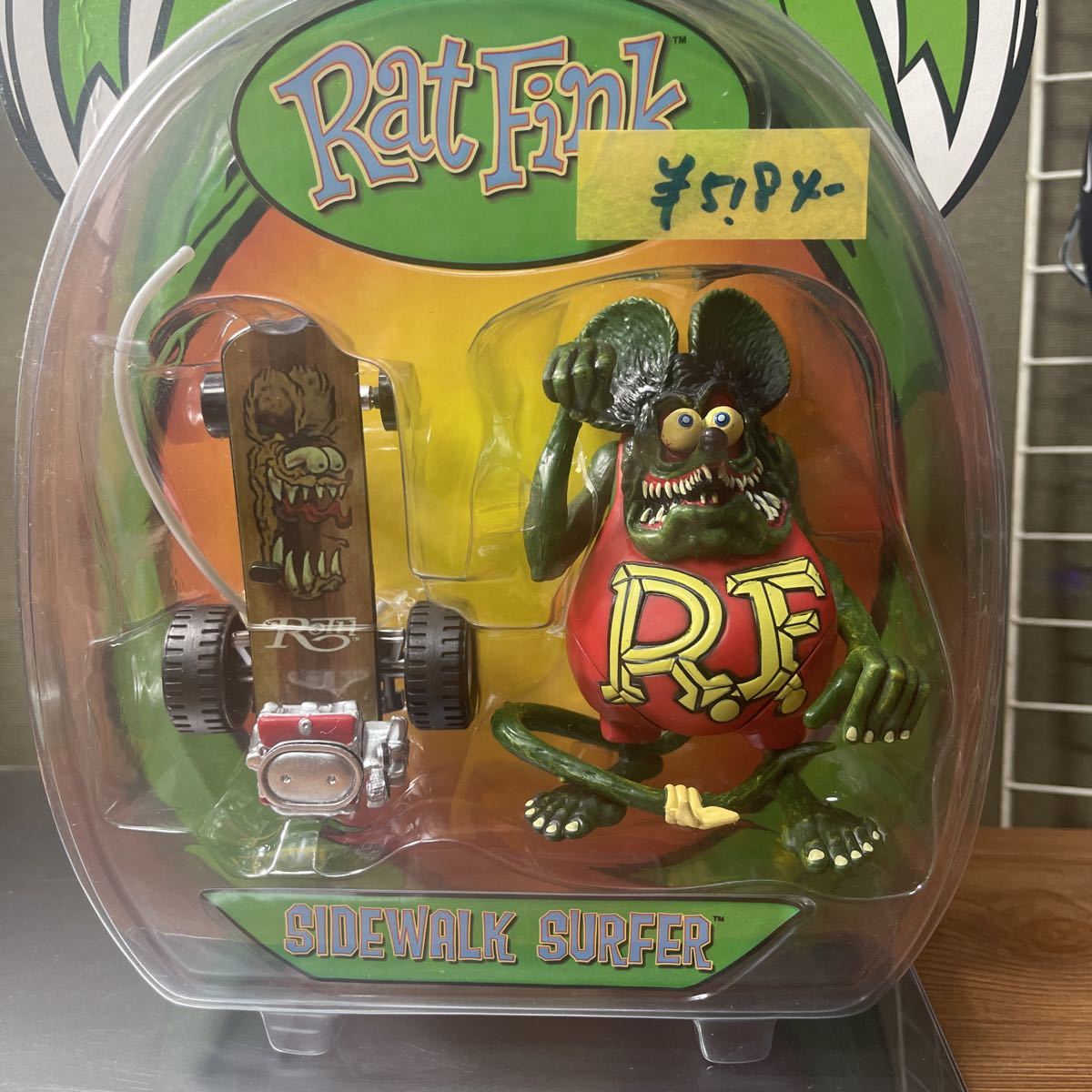 【希少】ラットフィンク フィギュア スケボー Rat Fink 箱付 4体セット ラットフィンク ratfink スケボー フィギュア サイドウォーク