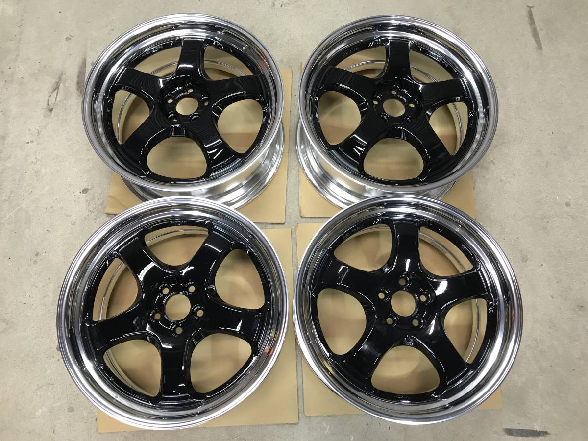  直接引き取りOK 品 WORK ワーク マイスター MEISTER S1R 18 8.0 +52 100-5h マットブラックからクリア塗装して有ります(5穴)｜売買されたオークション情報、yahooの商品情報をアーカイブ公開 - オークフ 5穴