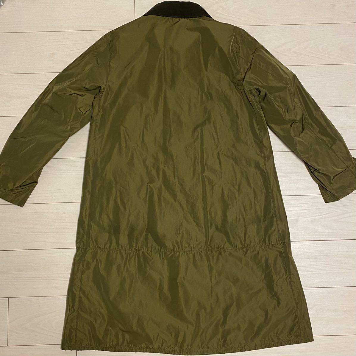 良品 Barbour バブアー SINGLE BREASTED コート 38 カーキ 19ss 